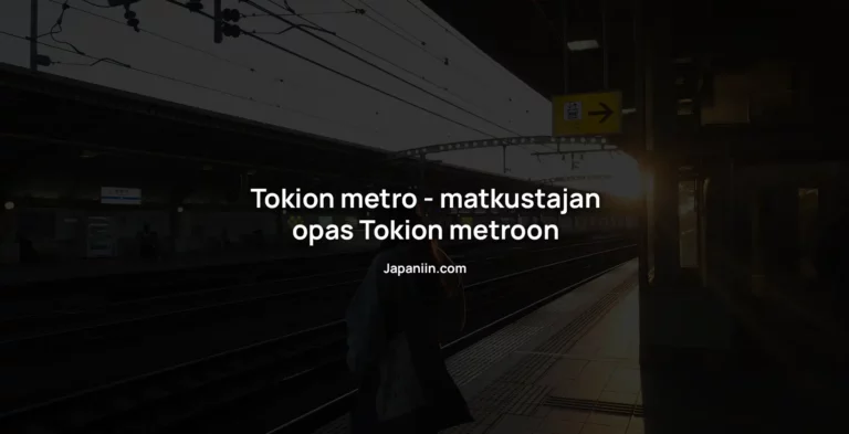Tokion metro – matkustajan opas Tokion metroon