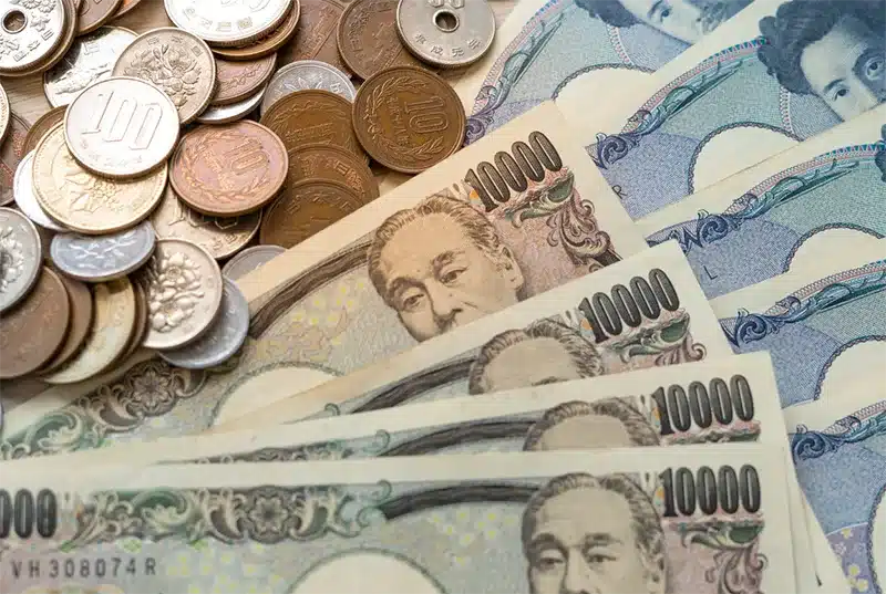 Japanin jeni sisältää 1, 5, 10, 50, 100 ja 500 jenin kolikot ja 1000, 2000, 5000 ja 10000 jenin setelit. 